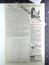 1912 ADVERTISING for Eastman Kodak fold out camera picture