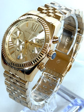 Michael Kors MK5556  Lexington Gold-Tone Women's Chronograph Watch BNWT/Box $250 picture