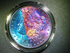 AU+/UNC TONED 1902-O MORGAN SILVER DOLLAR COLLECTOR GRADE COIN M-2266 picture