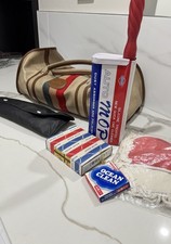 Genuine Vintage Nissan Accessory Travel Kit Duffle Bag Tool Roll Mop OEM Japan picture