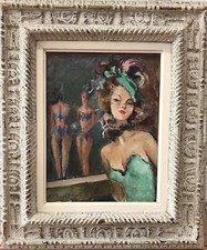 Raphael Pricert - 1905-1967 - Folies Bergère Paris Oil On Canvas picture