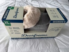 NEW Dearfoams Women's Memory Foam Slippers Size XL 11/12 Great Gift picture