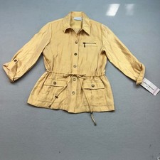 NWT Alfred Dunner Tradewinds Yellow Gold Utility Jacket Petite 6P granny core picture