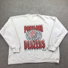 Vintage Portland Trail Blazers Sweatshirt Mens XL Gray Basketball Jostens 90s picture
