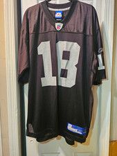Reebok Oakland Raiders Randy Moss #18 On Field NFL Jersey Mens XL Black picture