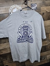 Vintage 2009 New York Yankees Mens Xl Gray World Series T Shirt. New Old Stock picture