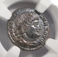 Constantine I Roman Empire Nummus AE3/4 NGC Ch AU Ancient Epfig Hoard Pedigree picture