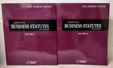 2026 California Business Statutes Annotated Thomson Reuters  Desktop NEW picture