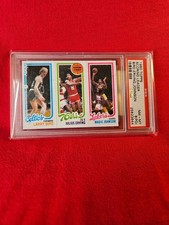 1980-81 Topps Magic Johnson, Larry Bird, Julius Erving  (RC) PSA 8 (PD) picture