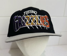 Vtg Fresno Grizzlies New Era Scratch Logo SnapBack Hat MiLB Baseball 90s Rare picture