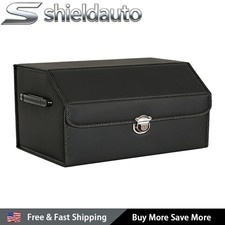 New Car Trunk Organizer 2 in 1 Leather Vehicle/SUV Cargo Storage Box with Lid picture