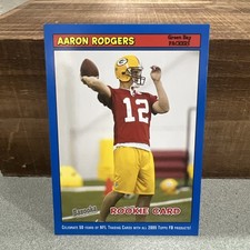 2005 Topps Bazooka Aaron Rodgers Blue Parallel Rookie RC Card #190 Mint picture