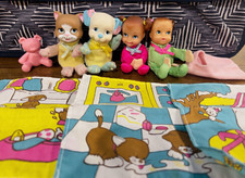 Vintage 1996 ToyBiz Teeny Tiny Little Sisters Surprise w/Pets and Original Mats picture