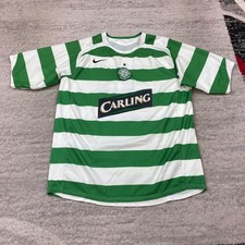 Vintage Nike Celtic Carling Jersey Large Green Soccer 2005 2006 Home Futbol FC picture