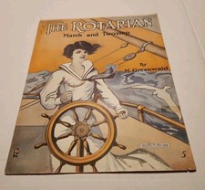  1912 The Rotarian March & Twostep Sheet Music Leo Feist... picture