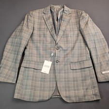 Vinci Men's 2 Piece Suit 38R/32W Gray Glen Plaid Double Breasted Vest V2RW-7 NWT picture