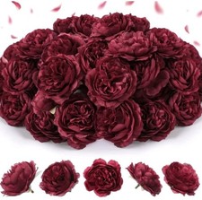 Thiccywoov 50 Pcs Artificial Flowers, 3.2 Inches Silk Rose Head Flowers Fake  52 picture