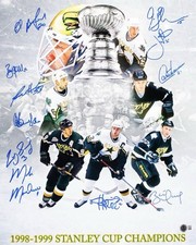 1999 Stanley Cup Champs Dallas Stars Team x 11 Signed  16 x 20 Photo Beckett COA picture