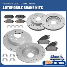 280mm Front & 291mm Rear Disc Rotors+Brake Pads for Nissan Sentra 2013 2014-2016 picture