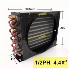 1PCS 1/2PH 4.4㎡ 1.32KW Freezer condenser Radiator Copper Tube Aluminum fin picture
