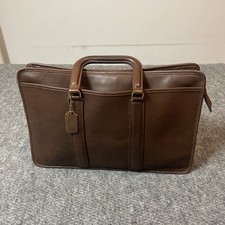 Coach MEDIUM Vintage 321 Embassy Brown Leather Briefcase 90's Made in US picture