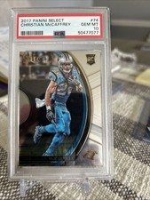 2017 Panini Select - Concourse Christian McCaffrey #74 Prizm on Back (RC) PSA 10 picture