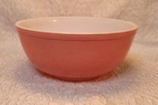 PRYEX USA Bowl # 404. Pink and White. 4 Quart. Ovenware. picture
