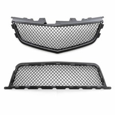 For 2008-14 Cadillac CTS-V CTSV Front Upper/Lower Main Grille Combo Matte Black picture