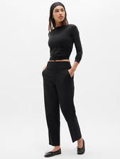 NWOT ATHLETA Endless High Rise Black Pants Travel Casual Comfy Waistband, Size 6 picture