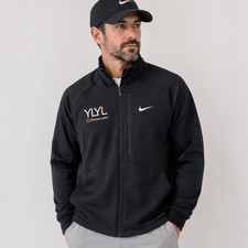 NEW Nike Golf Full Zip Jacket Mens Extra Large Black YLYL Homes Logo Athletic picture