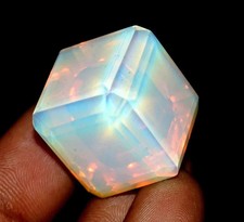 103.00 CT Certified Blue Fire Opal Cube Stunning Loose Gemstone For Jewelry picture