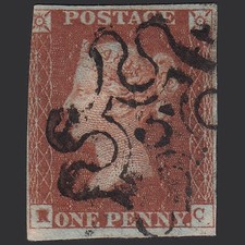 K47_20 GB QV 1841 1d RED-BROWN PL 31 SG8-B1(1) RC FU 3M LONDON NO.5 IN MX P TO R picture