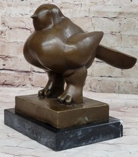 BIRD by Fernando Botero Bronze Pigeon Dove Statue Sculpture Marble Base 10