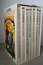 C.S. Lewis Chronicles of Narnia Complete 7 Book Collier Box Set Vintage 1970 picture