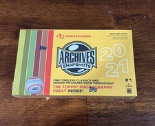 2021 Topps Archives Snapshots MLB Baseball Cards Factory Sealed Hobby Box 1 Auto picture