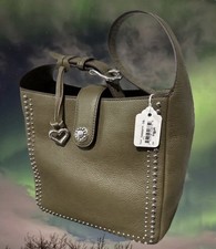 Brighton JILL Shoulder Bag Pretty Tough Boho Style H4406V Olive List $395 picture