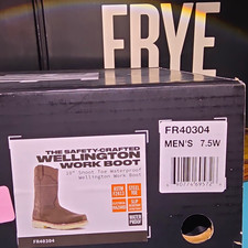 Frye Supply Wellington Waterproof EH Steel Toe Work Boots Men's 7.5W FR40304 picture