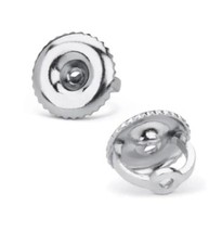 14k White Gold Replacement 1 Pair Screw Back for Stud Earrings Top Quality Backs picture
