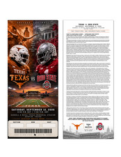 Texas vs Ohio State September 12 , 2026 Commemorative Ticket Stub Custom  picture