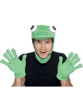 Smiffys Frog Costume Kit - Green Hood & Gloves, One Size, Cartoon Style picture