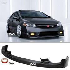 Fits 09-11 Honda Civic 4Dr Sedan PU Mugen Style Front Bumper Lip Body Kit picture