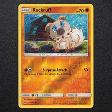 Rockruff 75/131 Pokemon Forbidden Light 2018 Reverse Holo NM picture