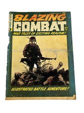 BLAZING COMBAT #3 - WARREN MAG 1966 -  FRANK FRAZETTA COVER - VG- LOOSE COVER picture