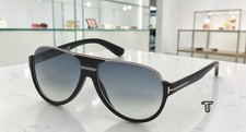 Tom Ford Dimitry FT0334 02W Matte Black Gradient Blue 59 mm Men's Sunglasses picture