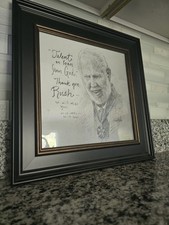 *RARE* Rush Limbaugh Glass Framed Sketch Jon Mcnaughton 17