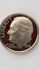 1992-S United States Proof Clad Roosevelt Dime picture