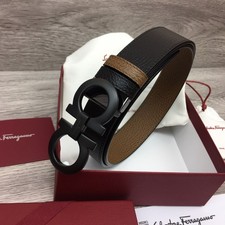 Salvatore Ferragamo Gancini Men's Reversible Leather Belt picture
