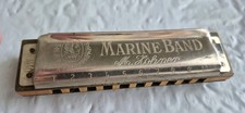 Vintage Hohner A440 Marine Band Harmonica. Key Of A. LIGHTLY USED picture