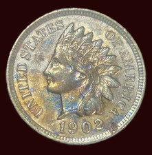 1902 Indian Head Cent - Nicely Toned Well Struck Example -  picture