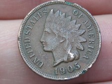 1905 Indian Head Cent Penny- XF Details- LIBERTY Visible, 2 Diamonds picture